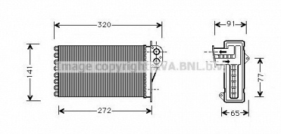 AVA QUALITY COOLING pe6199 -  Теплообменник, отопление салона